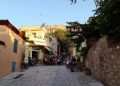 Enjoying street food in Athens