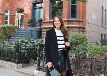 A wrap coat + feminine combat boots you'll love for fall from Saks OFF 5th!