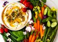 Creamy Feta Dip with crudités vegetables