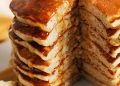plated Banana Pancakes with syrup