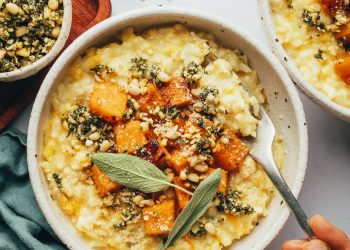 Vegan Butternut Squash Risotto (Instant Pot Friendly!)