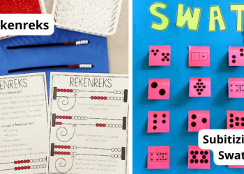 Collage of subitizing activities