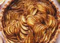 Overhead shot of our caramelized pear and ginger tart