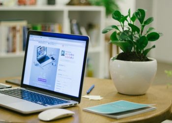 Website loaded on a laptop