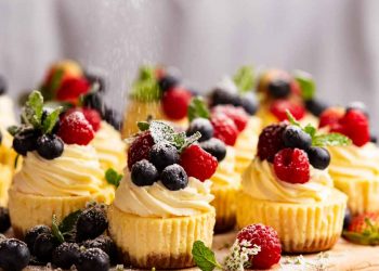 Platter of Mini cheesecakes