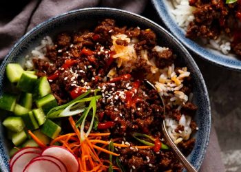 Overhead photo of Firecracker beef